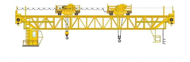Кран мостовой двухбалочный с ферменной конструкцией моста крана