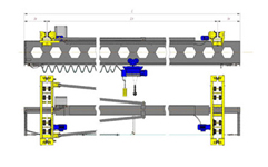 Кран мостовой электрический однобалочный подвесной однопролетный (пролетная балка - двутавр)