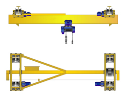Кран мостовой электрический однобалочный подвесной однопролетный крюковой